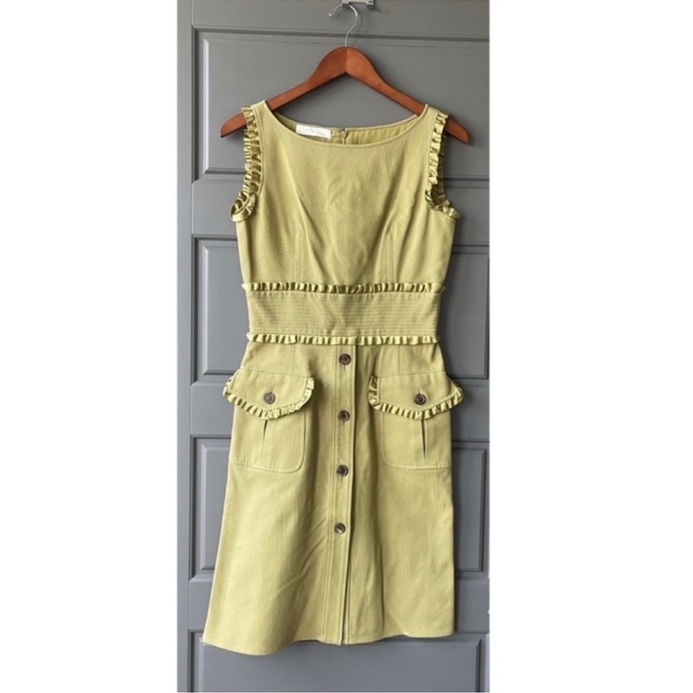 Valentino ruffled sleeveless midi dress size 6